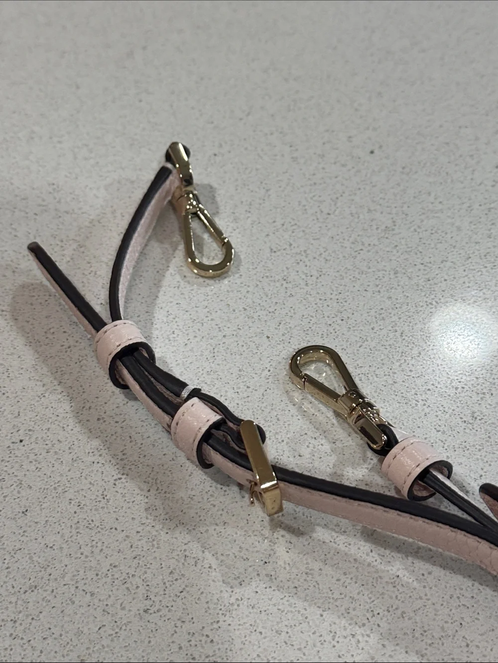 kate spade Blush Pink Floral Logo Leather Strap with Gold Hardware - Picture 3 of 4